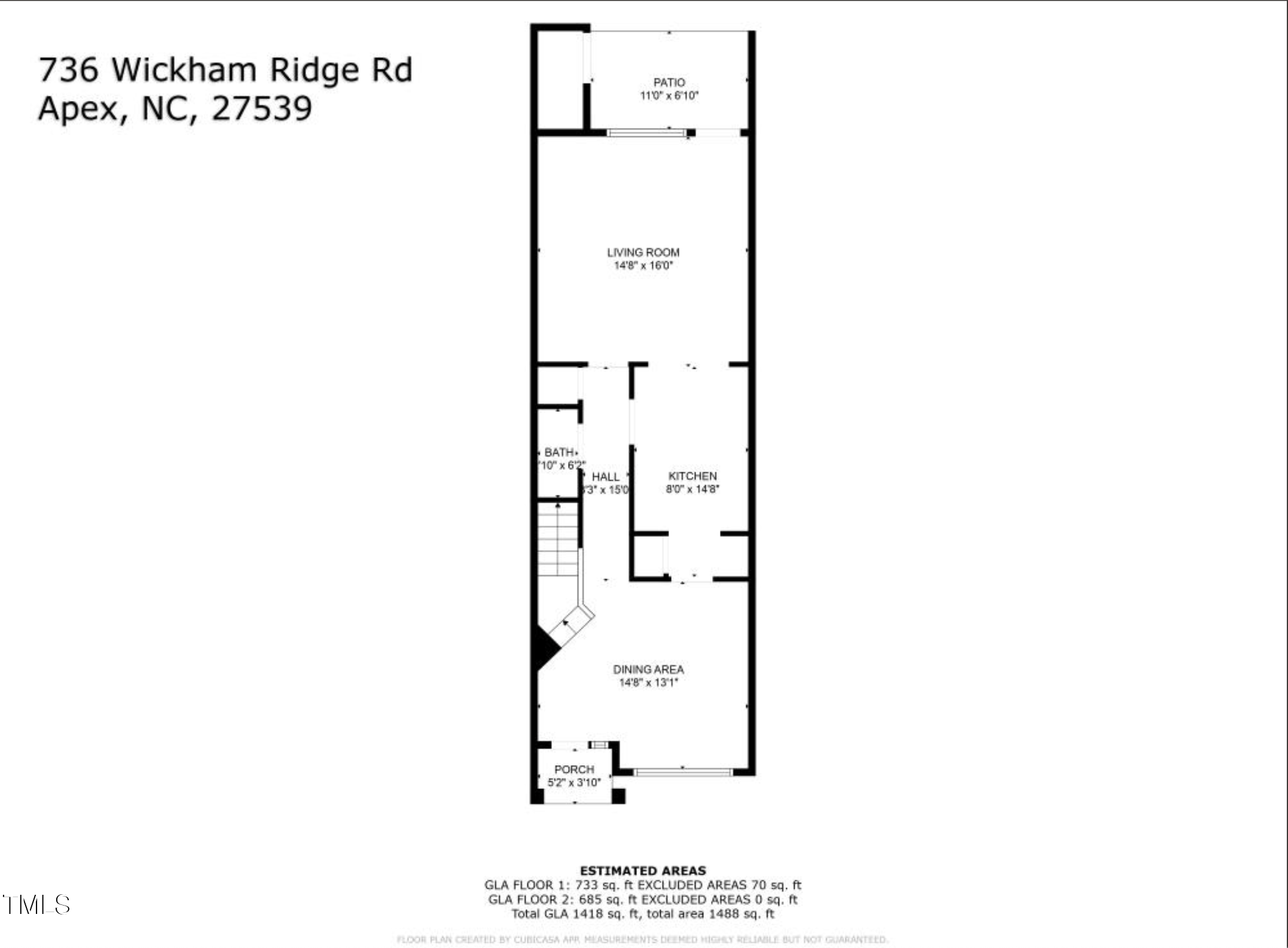 736 Wickham Ridge Road Apex, NC 27539 - Photo 40 of 41 a picture of a floor plan