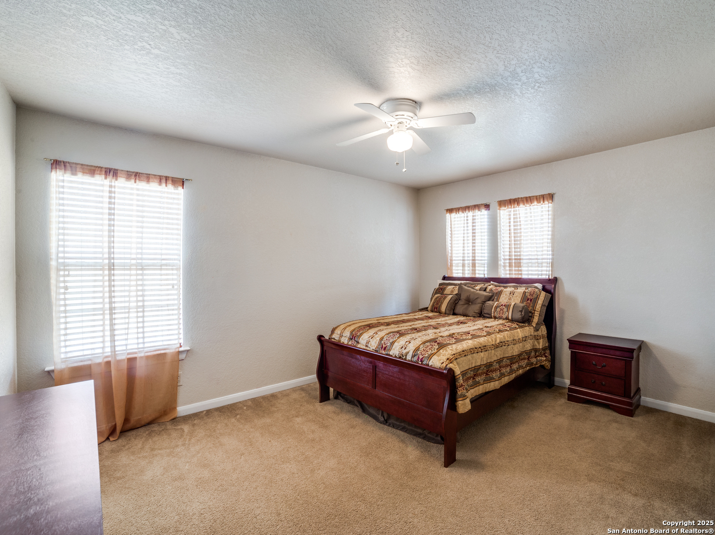 212 Springtree Trail Cibolo, TX 78108 - Photo 19 of 28 a living room with a bed furniture and a window