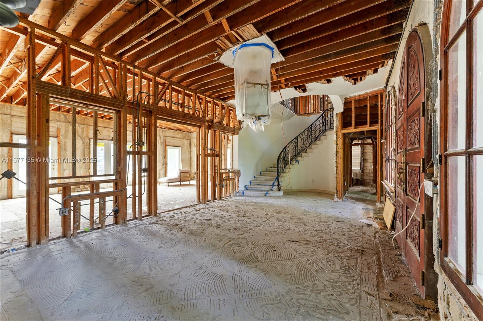 a view of an front door