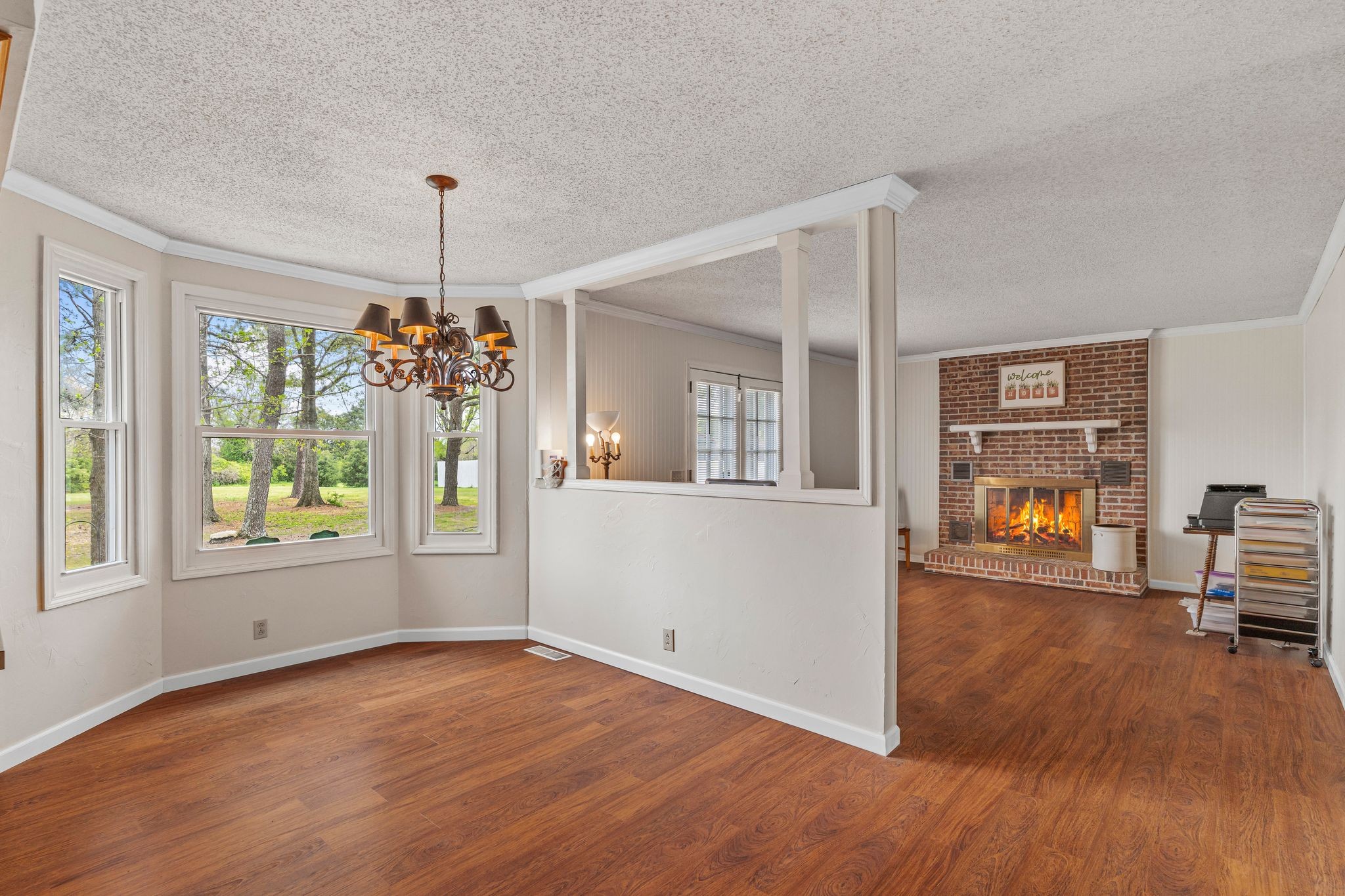460 West Campbell Road Goodlettsville, TN 37072 - Photo 28 of 55 a view of livingroom with window wooden floor and fireplace