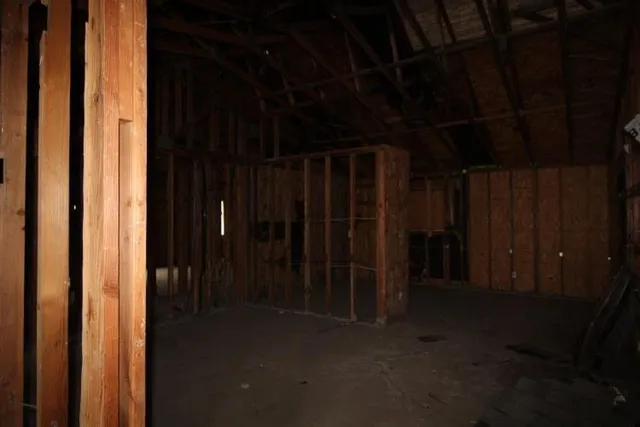 a view of backyard with hardwood