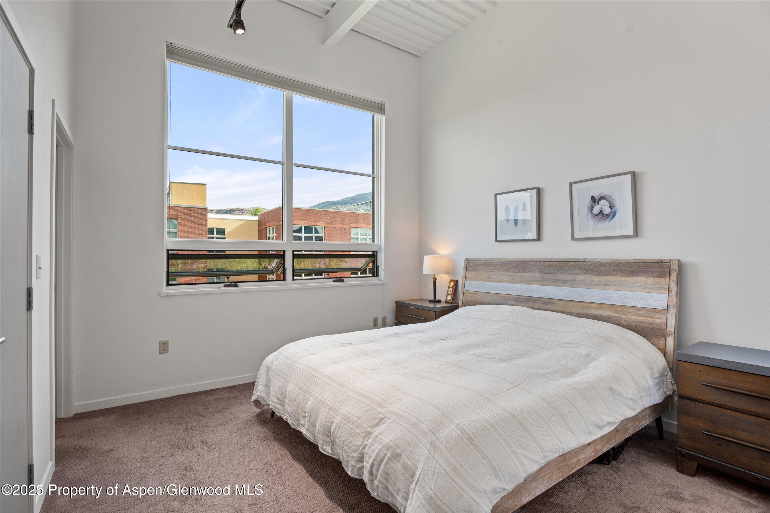 361 Robinson Street, Unit 308 Basalt, CO 81621 - Photo 14 of 23 a bedroom with a large bed and a window