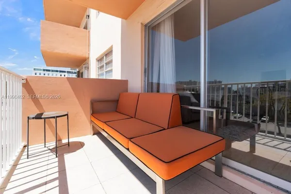 a outdoor living space with furniture