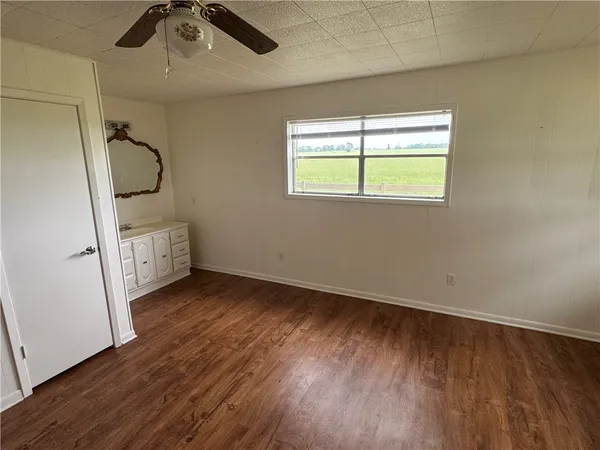 a bathroom with a sink and mirror