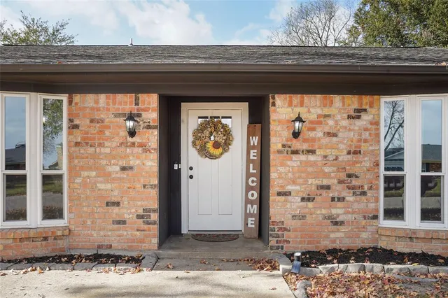 a front view of a building