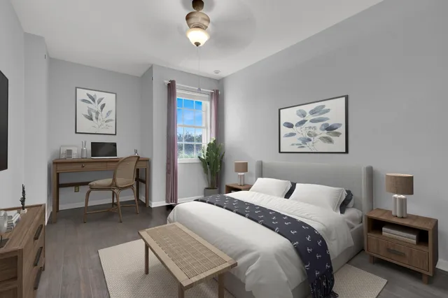 a view of a swimming pool with a patio and a yard