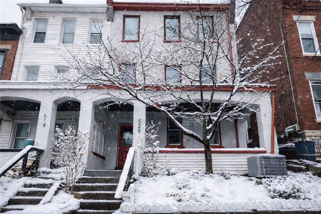 a view of a building with large windows