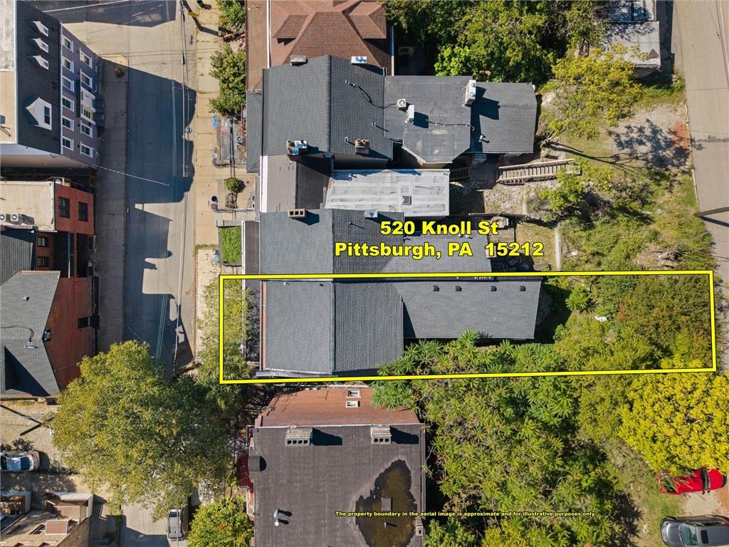 520 Knoll Street Pittsburgh, PA 15212 - Photo 41 of 47 an aerial view of a house with a garden