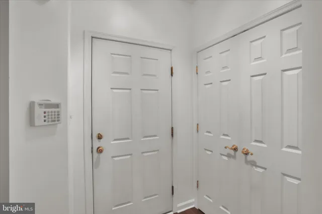 a view of a closet area