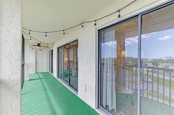 a view of a balcony