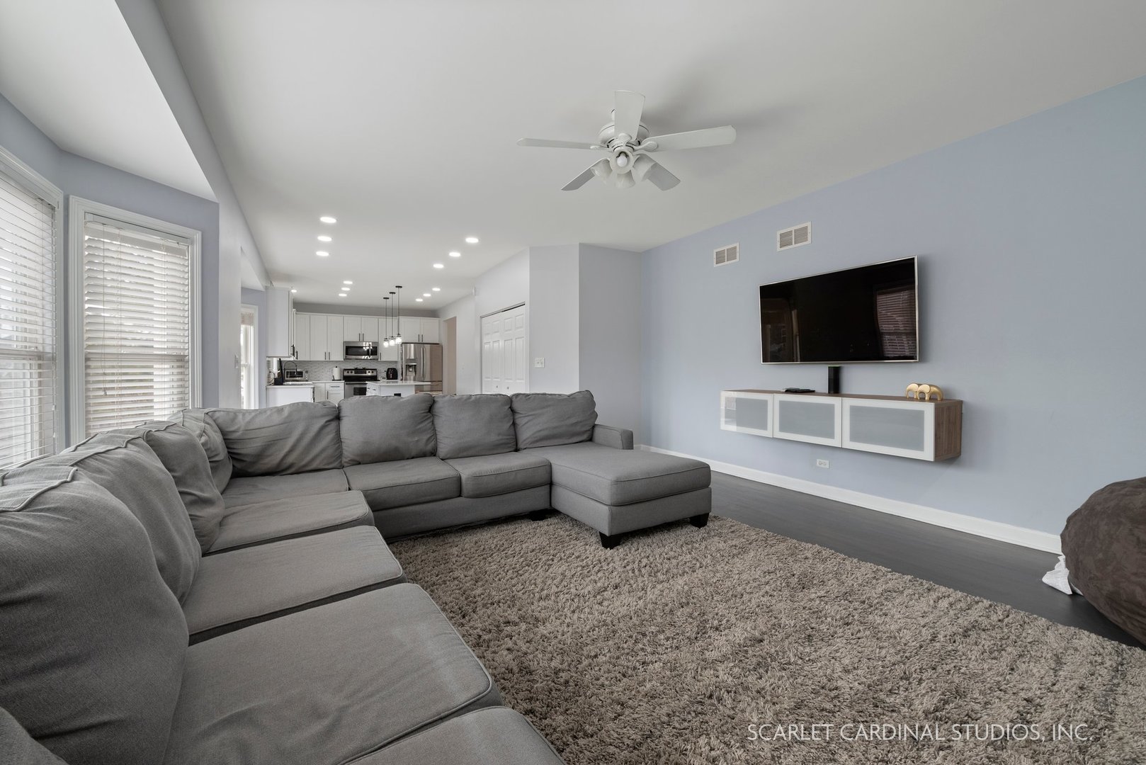 184 Prescott Drive Bartlett, IL 60103 - Photo 11 of 30 a living room with furniture and a flat screen tv