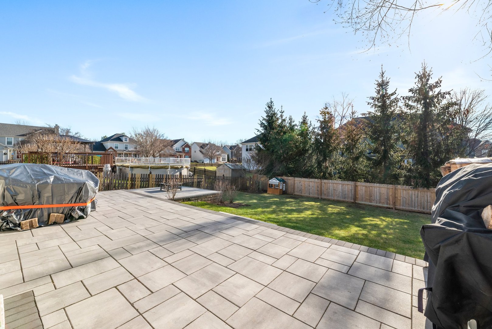 184 Prescott Drive Bartlett, IL 60103 - Photo 25 of 30 a view of a backyard with sitting area