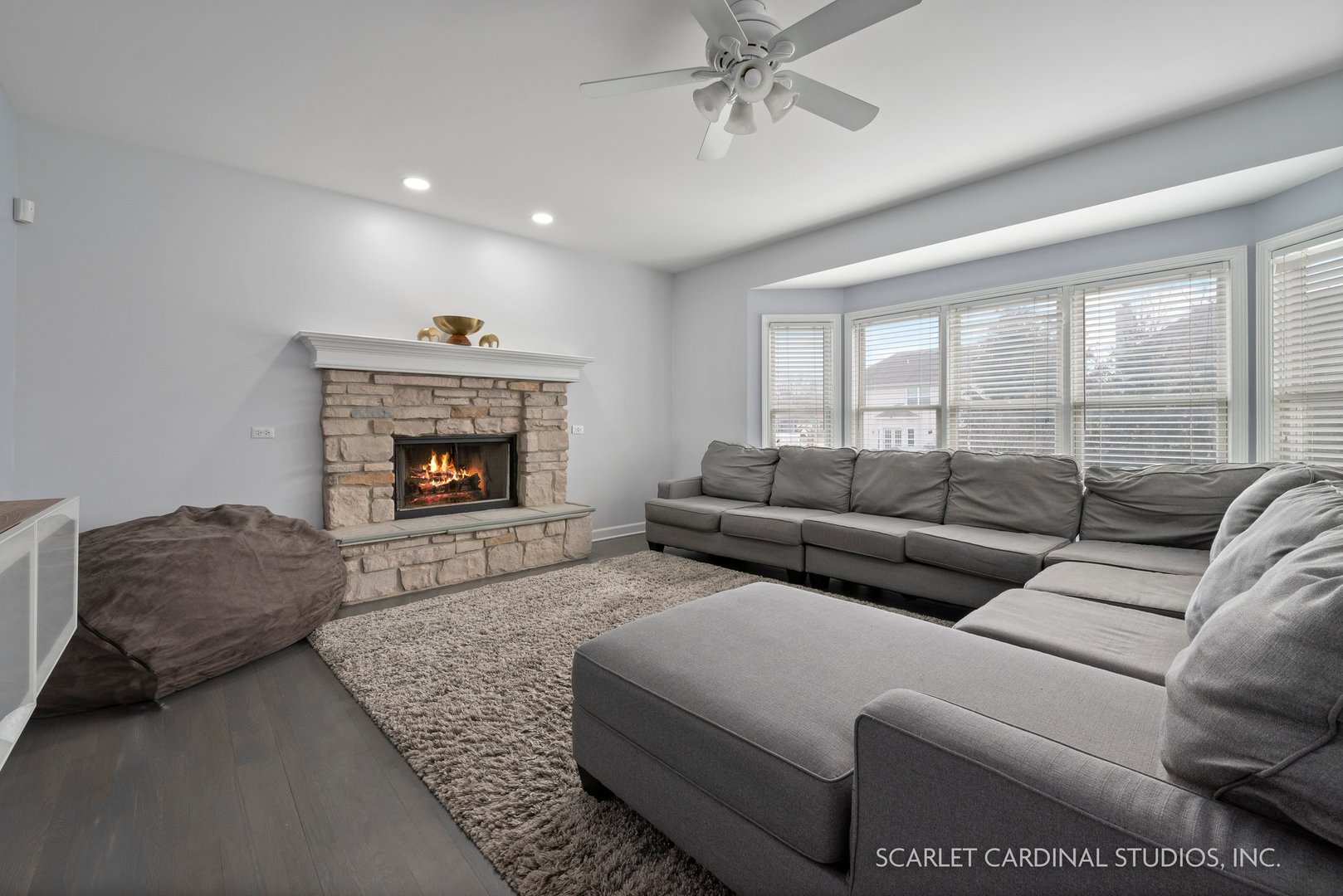 184 Prescott Drive Bartlett, IL 60103 - Photo 10 of 30 a living room with furniture and a fireplace