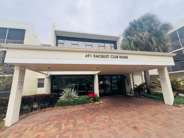 a view of a building with entryway