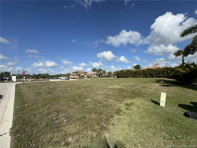 a view of a lake from a yard