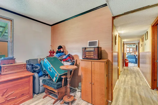 a house view with a garden space