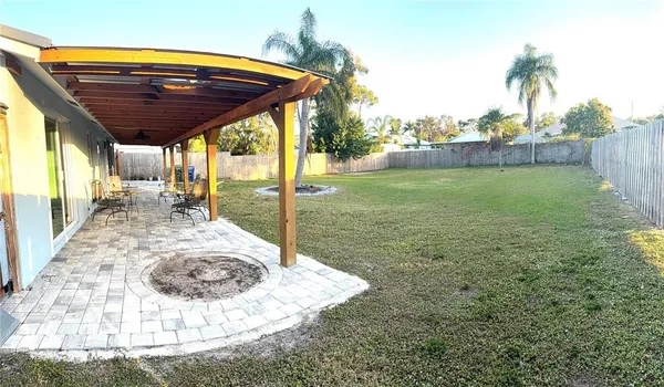 a view of a small yard