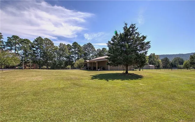 a view of a lake with houses
