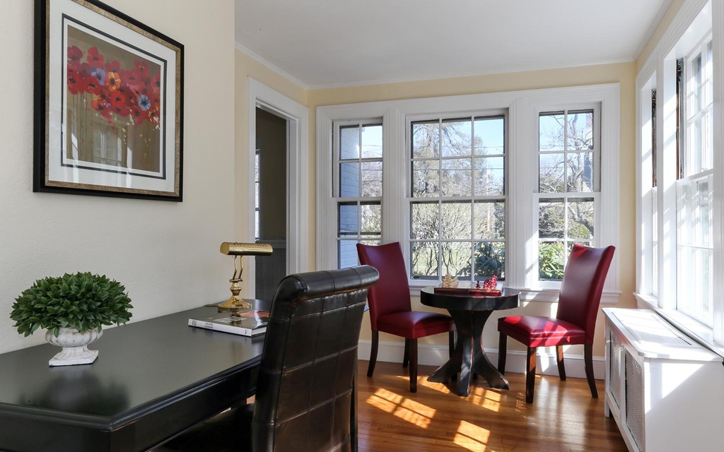 56 Nehoiden Road Newton, MA 02468 - Photo 9 of 28 a view of a dining room with furniture window and outside view