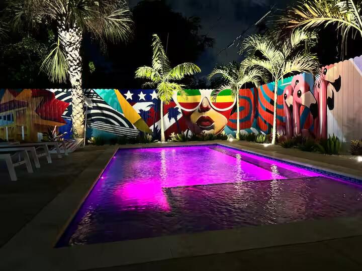 322 Northwest 4th Avenue Delray Beach, FL 33444 - Photo 2 of 37 Night Time Pool View