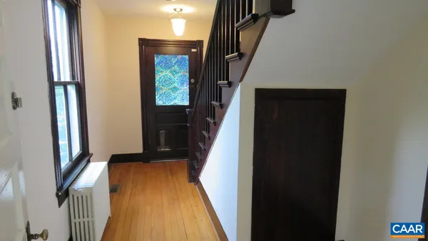 a view of stairs