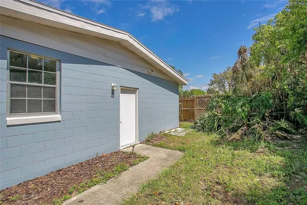 a backyard of a house