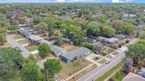 an aerial view of multiple house