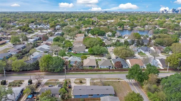 an aerial view of multiple house