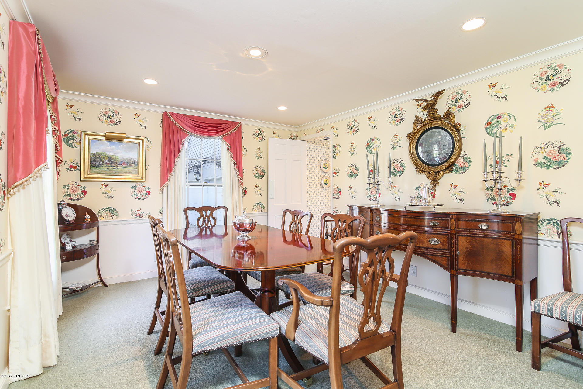 15 Beechcroft Road Greenwich, CT 06830 - Photo 7 of 21 a view of a dining area with furniture and a large window