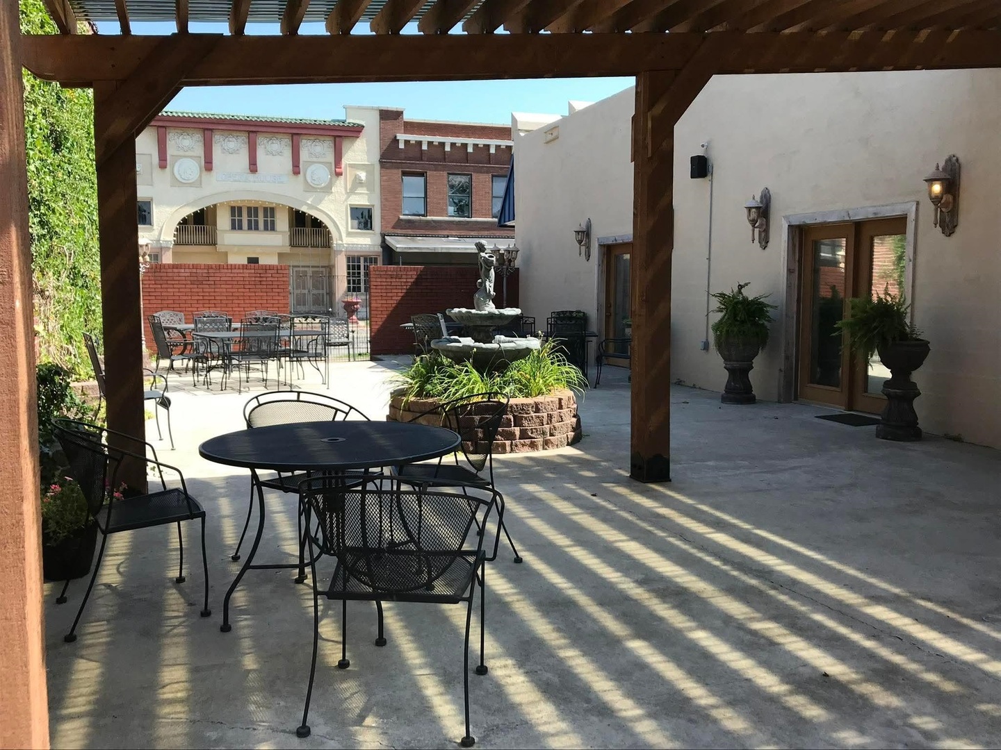 103 West Franklin Street Sesser, IL 62884 - Photo 6 of 17 a view of a patio with table and chairs with wooden floor