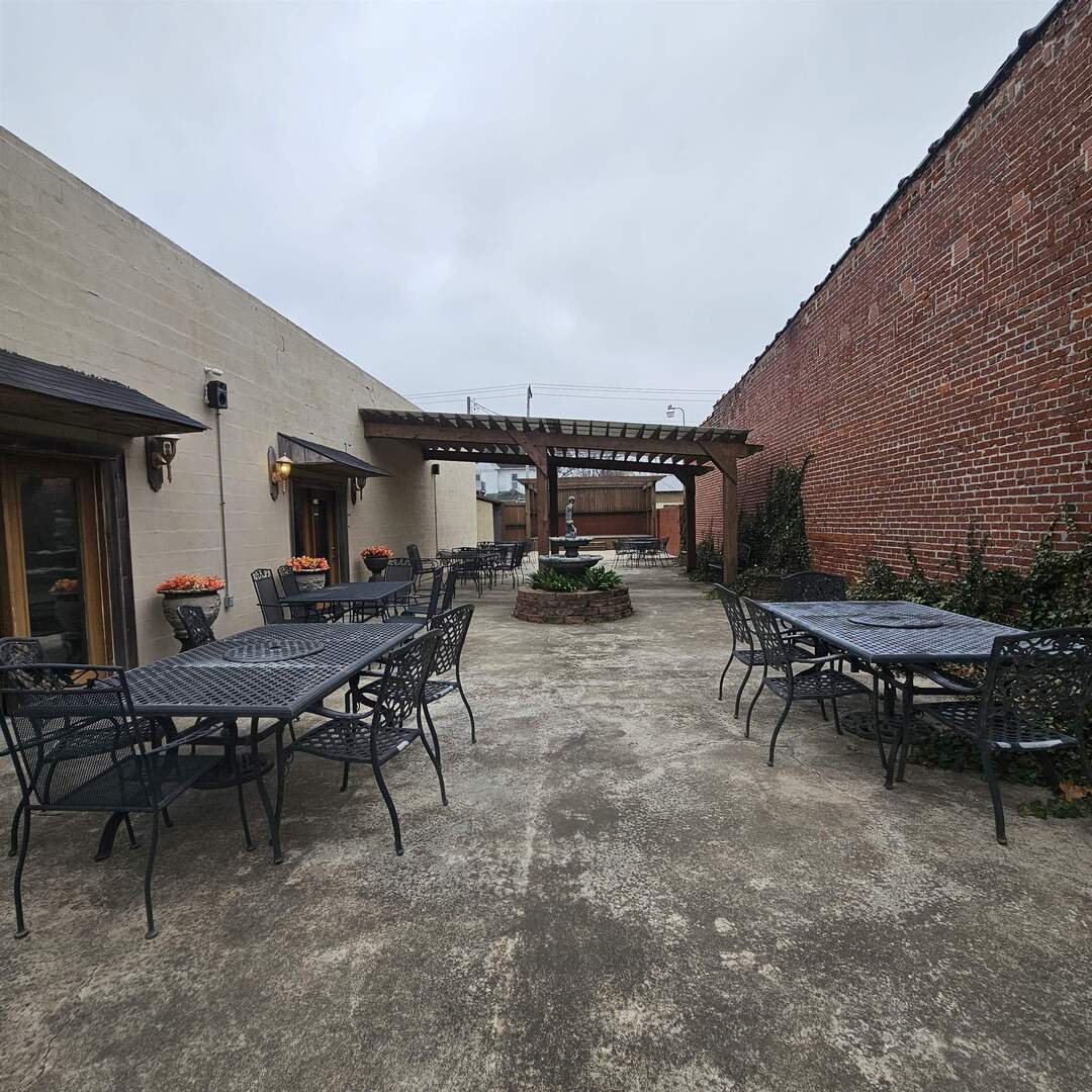 103 West Franklin Street Sesser, IL 62884 - Photo 8 of 17 a view of a patio with table and chairs and potted plants