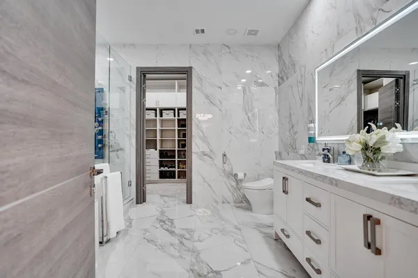 a living room with furniture and a couch