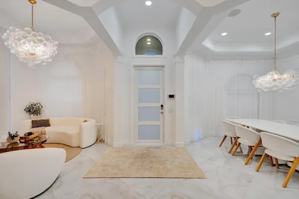 a living room with a couch