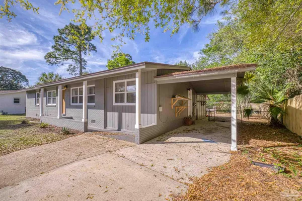 a view of a house with a patio