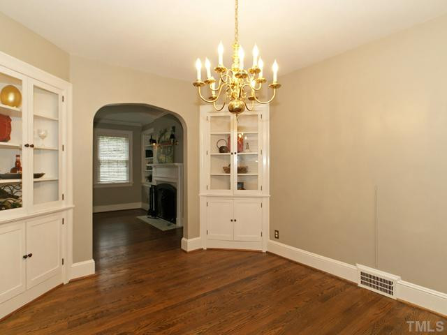 2815 Barmettler Street Raleigh, NC 27607 - Photo 6 of 20 ELEGANT, FORMAL DINING ROOM WITH BUILT-IN CHINA CABINETS! Dining Room