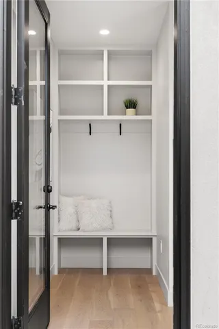 a view of cabinets and sink