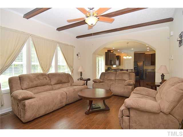 7300 Matthews Road Durham, NC 27712 - Photo 9 of 22 9ft Ceilings. Attractive Arch & Crown Molding Details Throughout. Den/Family/Great Room