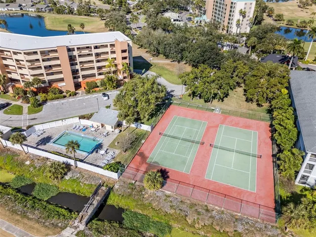 an aerial view of a city