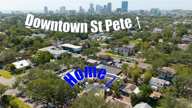 a front view of a building with outdoor space