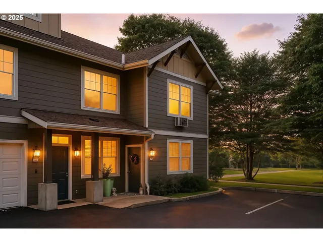 a front view of a house having yard