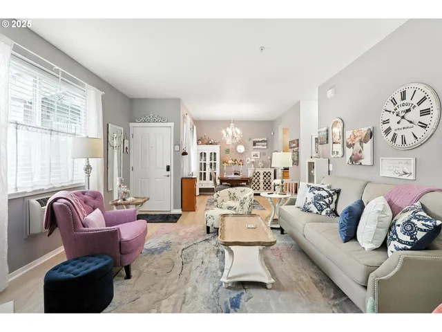 a view of a house with a flower garden