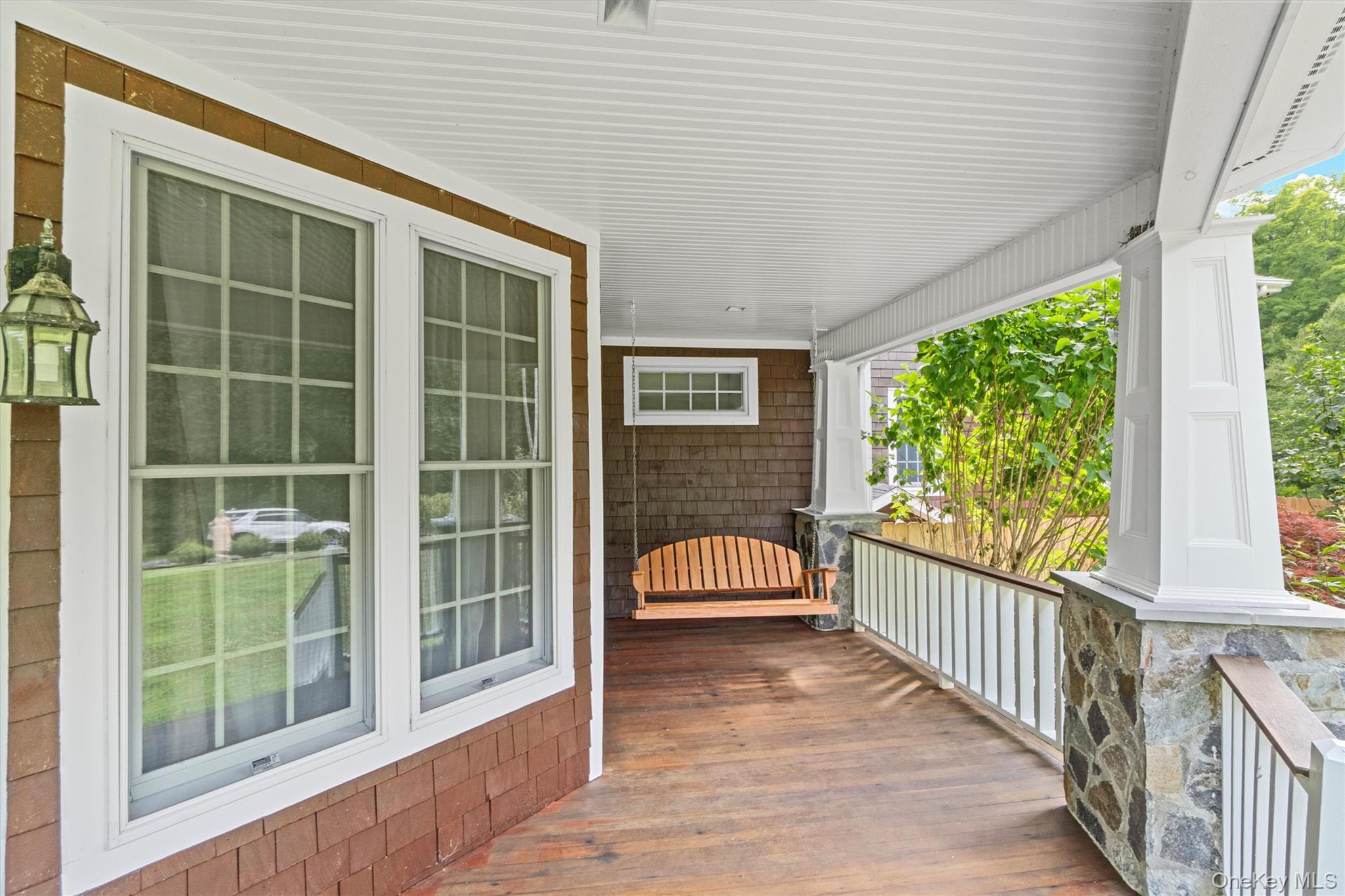 1081 East Mountain Road South Cold Spring, NY 10516 - Photo 7 of 50 Front porch Cedar Bench swing romantical built for 2!!