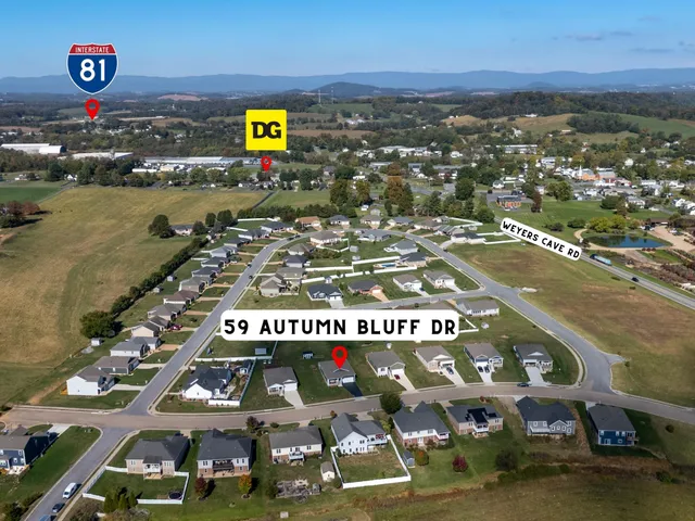 $392,000 | 59 Autumn Bluff Drive, Weyers Cave, VA 24486