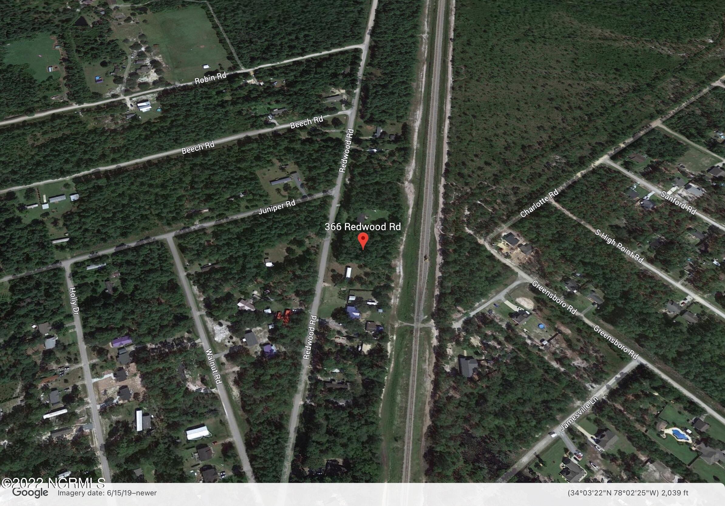366 Redwood Road Boiling Spring Lakes, NC 28461 - Photo 1 of 1 AERIAL