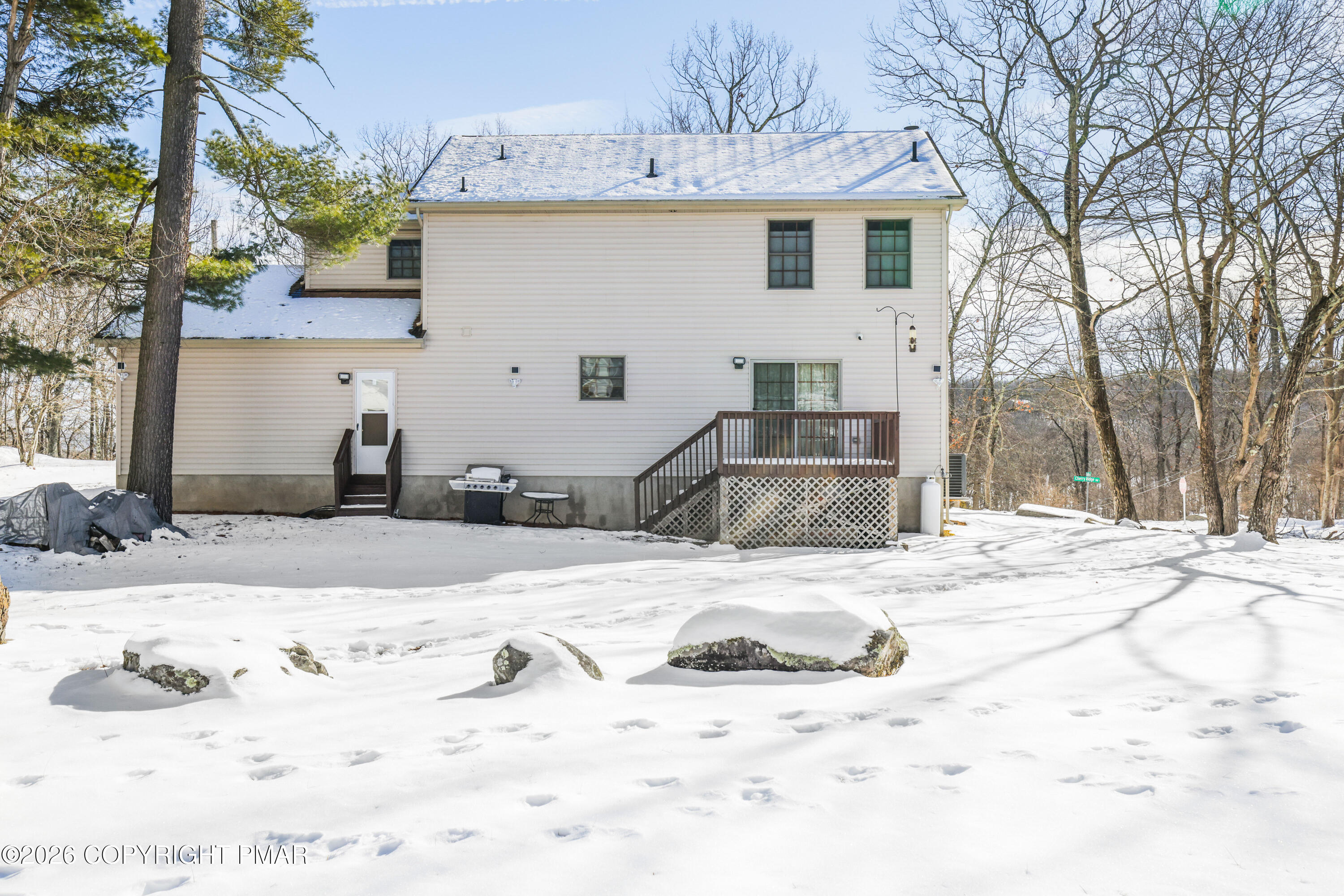 3220 Cherry Ridge Road Bushkill, PA 18324 - Photo 37 of 47 a view of a backyard of the house