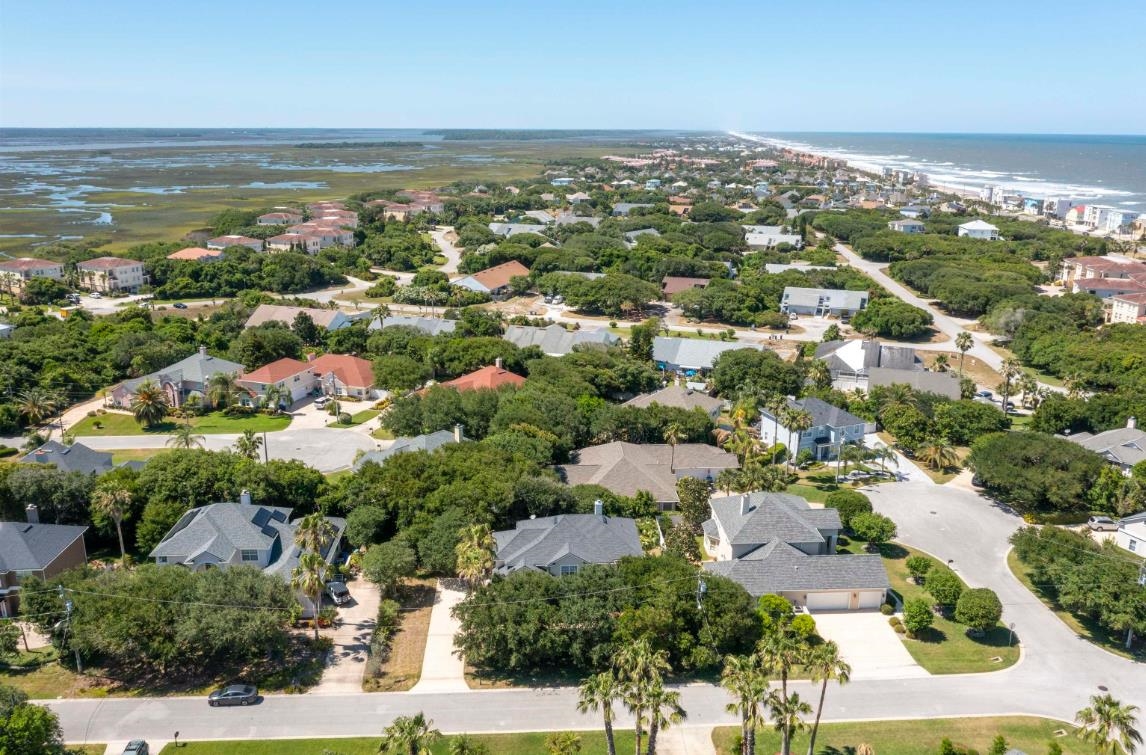 206 2nd Street St. Augustine, FL 32084 - Photo 32 of 32 an aerial view of ocean and residential houses with outdoor space