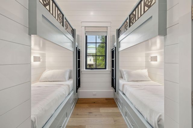 a view of a hallway with a couch