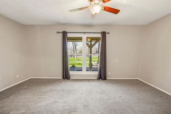 an empty room with a window