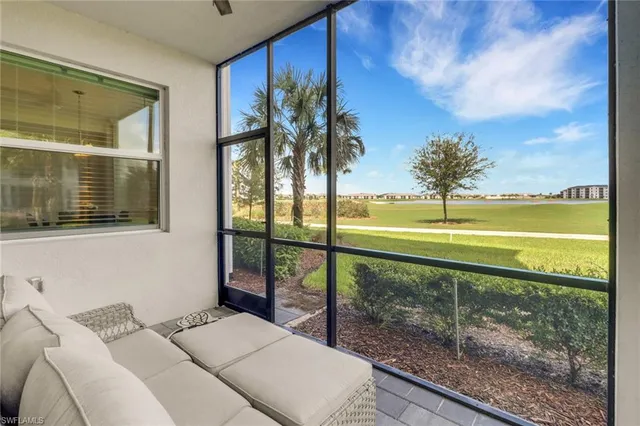 a view of a balcony with ocean view