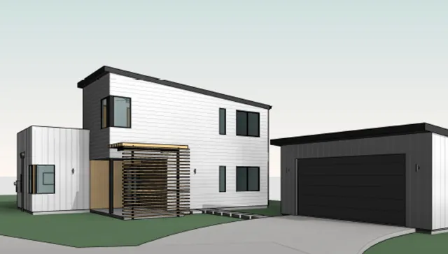 a backyard of a house